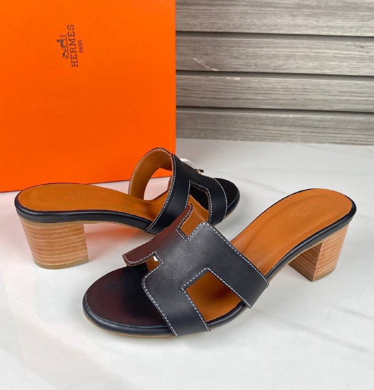 HERMES-Hermes Heeled Slippers 6 cm