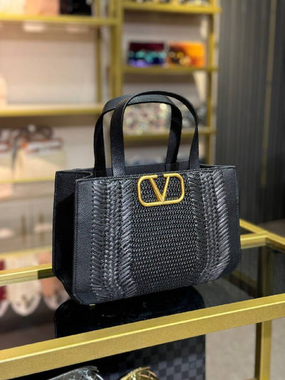 VALENTINO GARAVANI-Raffia Tote