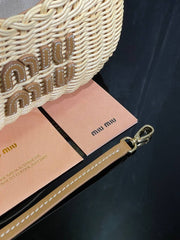 MIU MIU- Wander Wicker Bag