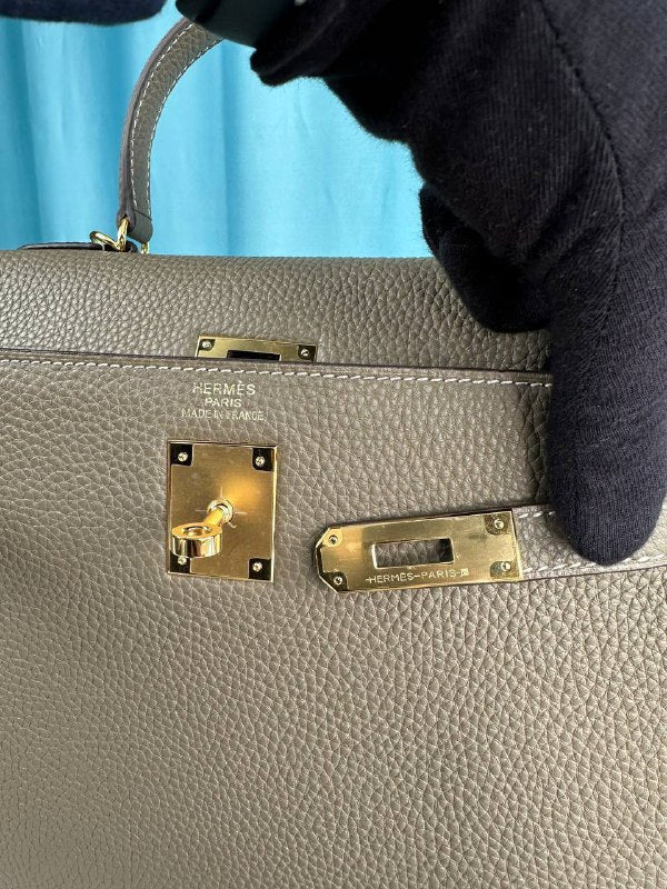 HERMES-Hermes kelly 28 cm Togo leather