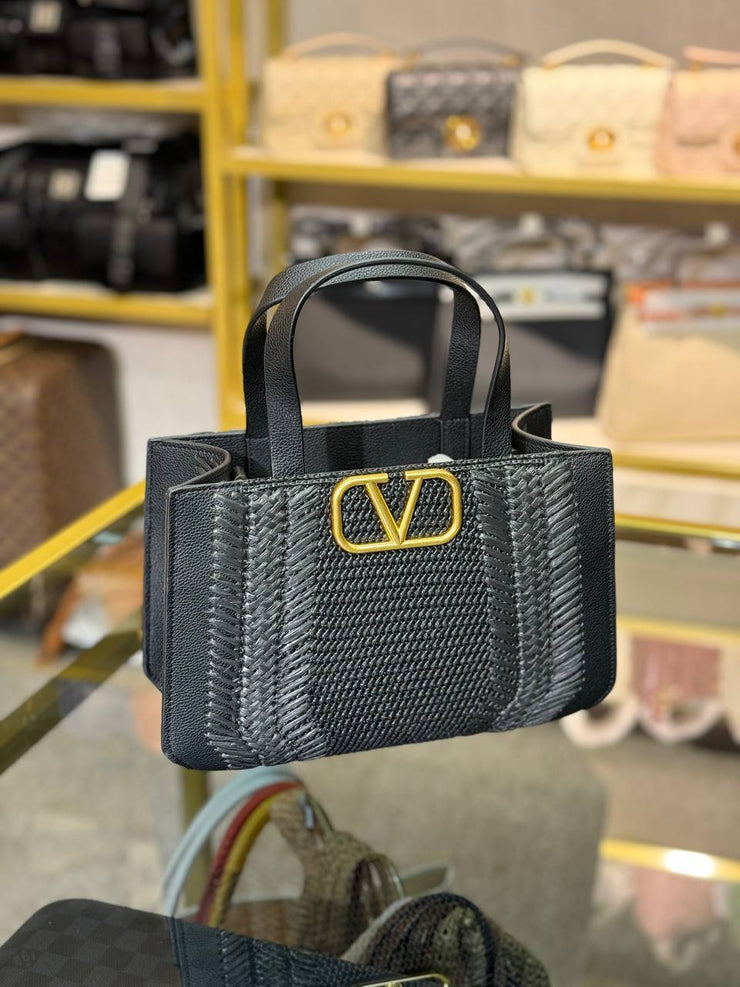 VALENTINO GARAVANI-Raffia Tote