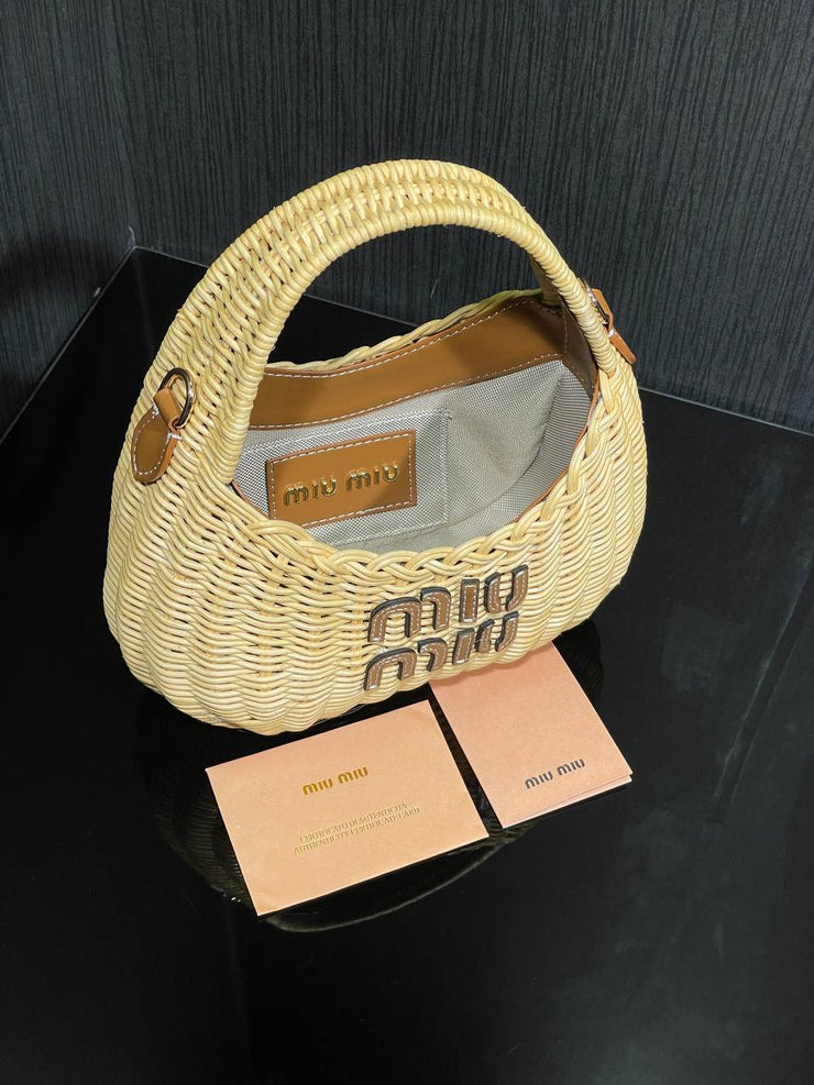 MIU MIU- Wander Wicker Bag